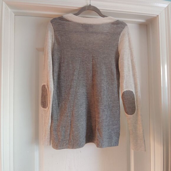Banana Republic Alpaca/Nylon/Wool Blend L Sleeve Elbow Patch Pullover M - Picture 2 of 11